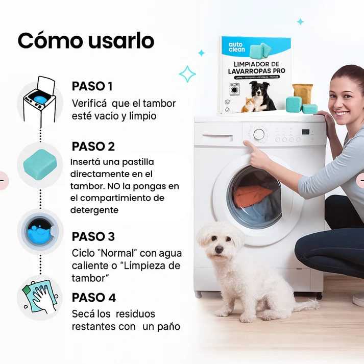 2X1 PASTILLAS PARA LAVADORAS AUTOCLEAN PRO (24 UNIDADES)